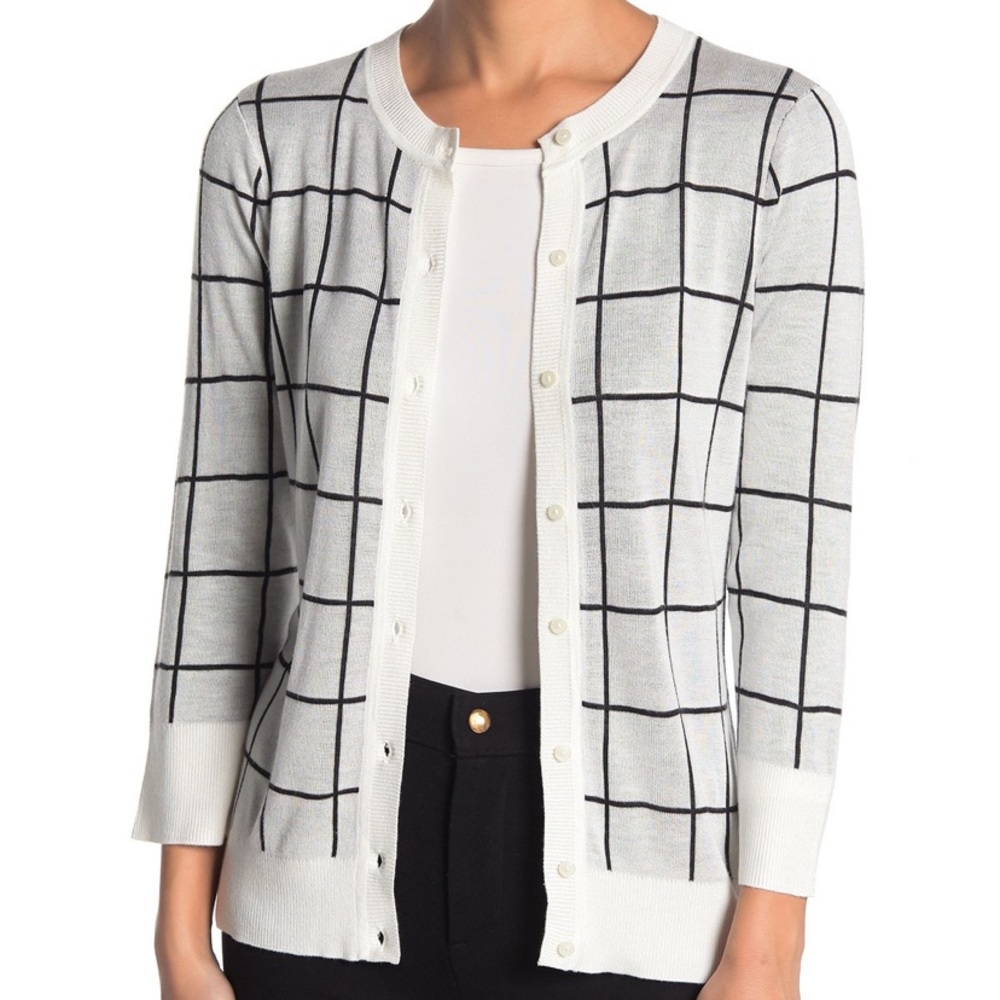 NWT Halogen Striped Cardigan Sweater